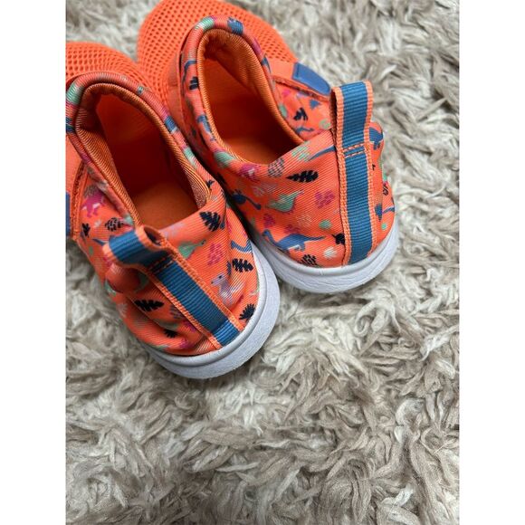Cat & Jack Kids Orange Dinosaur Water Shoes Size 12 Slip-On Sandals - Picture 4 of 7